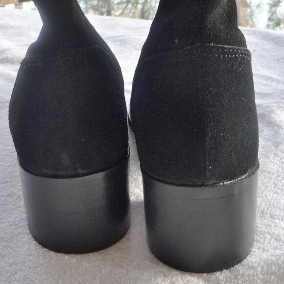 ASOS Keeta Suede Over The Knee Boots Black 7 - Picture 9 of 14